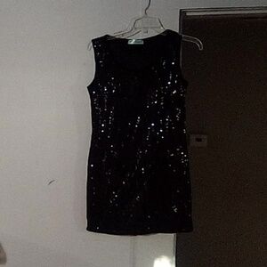 𝅺chris  & Carol black sleeveless dress size Small
